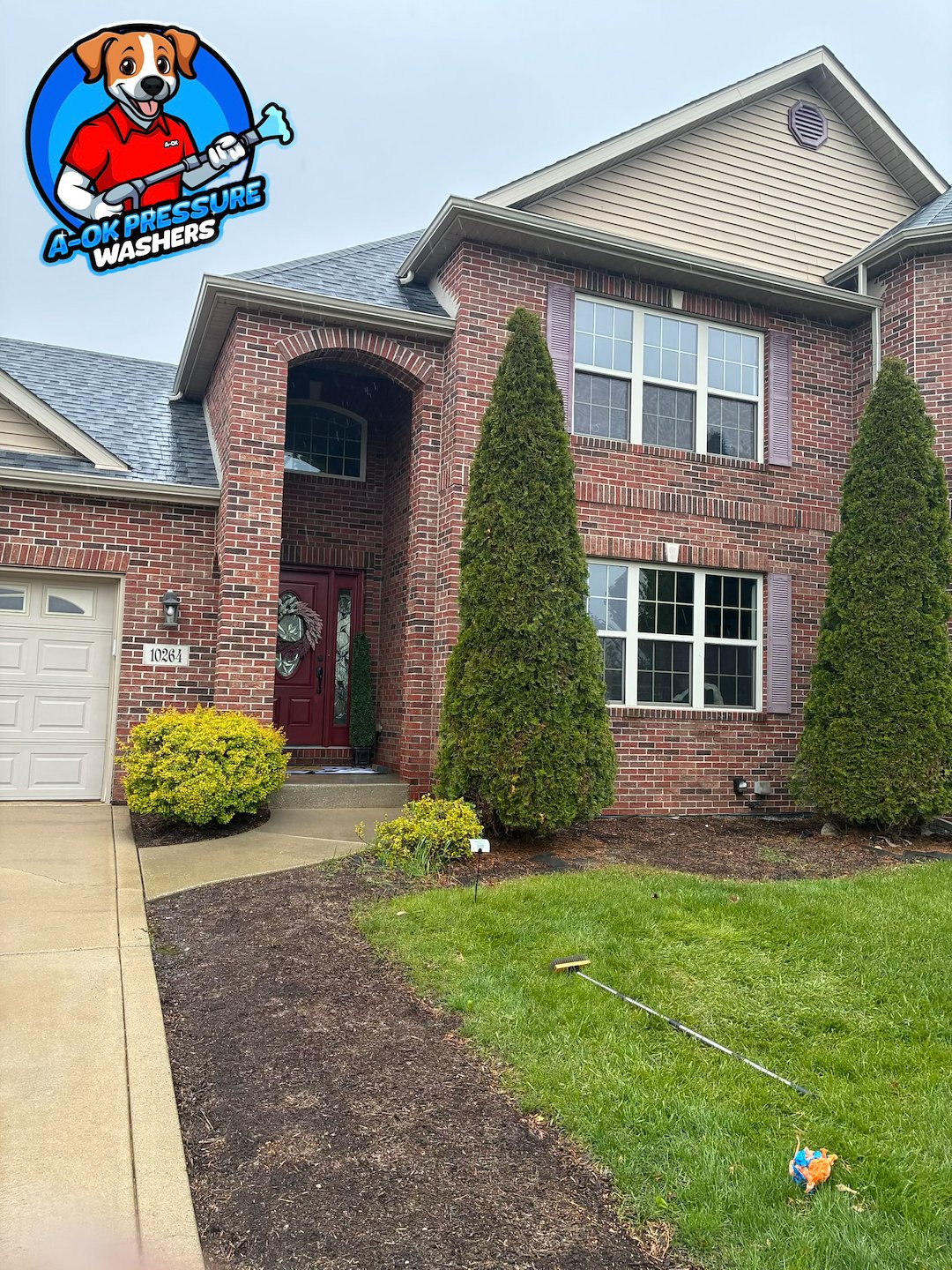 Full Exterior Restoration in Crown Point, IN | House Wash, Concrete Cleaning & Rust Removal