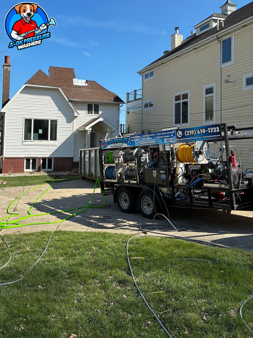 House Washing Service in Gary, IN. Beachfront Property Exterior Cleaning